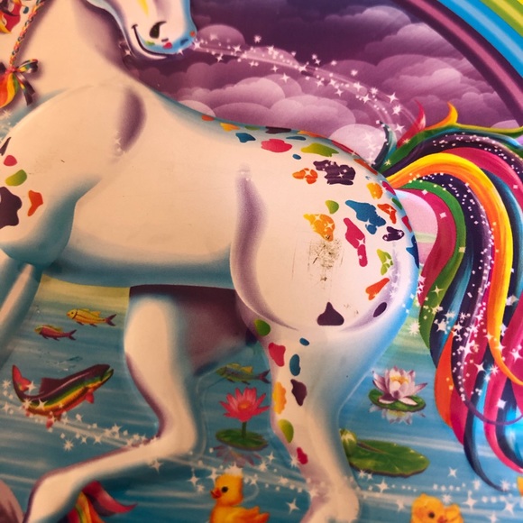 Lisa Frank Unicorn Rainbow Metal Lunchbox Tin and 100 Piece Puzzle - Picture 8 of 10